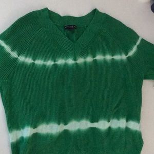 Green tie dye sweater